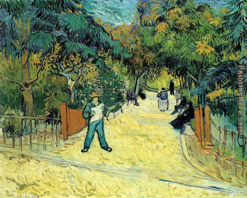 Entrance to the Public Garden in Arles painting - Vincent van Gogh Entrance to the Public Garden in Arles art painting
